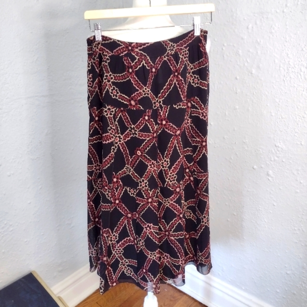 Cacherel Silk Skirt Size Small